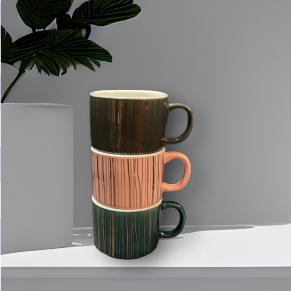 Coco + Lola Wood Grain Espresso Mug Set